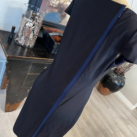 Elie Tahari below the knee full length back zipper cap sleeve form fit DRESS - Picture 8 of 8